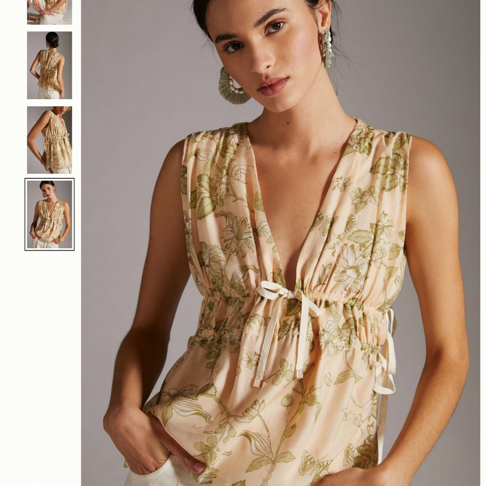 NWT Anthropologie Mon Renn sleeveless blouse